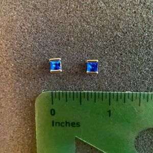 Lia Sophia blue crystal studs